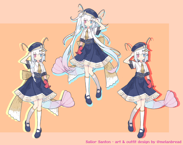 Sailor San, art by @melanbread